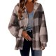 thumbnail image 5 of Sudadera con capucha y manga larga para mujer, informal, con cuello en V y botones, para exteriores y chaquetas, 5 of 7