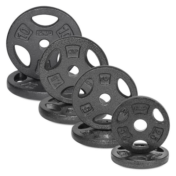 Cast Iron 1-Inch Standard Grip Plate for Strength Training, Muscle Toning, Weight Loss & Crossfit - Multiple Choices Available