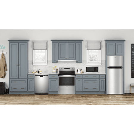 Whirlpool - 17.6 Cu. Ft. Top-Freezer  Fingerprint Resistant Refrigerator - Stainless Steel