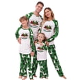 thumbnail image 4 of Elippeo Christmas Family Pajamas Matching Set Christmas Tree Print Raglan Long Sleeve Tops and Plaid Pants Sleepwear Nightwear, 4 of 10