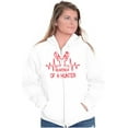 thumbnail image 4 of Heartbeat of a Hunter Cute Zip Up Hoodie Men's Women's Brisco Brands L, 4 of 6