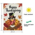 thumbnail image 5 of Fall Happy Thanksgiving Turkey Fall Garden Flags 28"x40” Double Side,Small Yard Flags for Outside,Outdoor Fall Decor,Autumn Funny Garden Flag Yard Decoration, 5 of 5