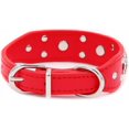 thumbnail image 5 of 1Pack Cute PU Leather Adjustable Puppy or cat Collar, Rhinestone Flower Pattern Studded Girl Dog or cat Collar - Pink, Red, Blue, Black for Small to Medium Dogs or Cats, 5 of 6