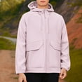 thumbnail image 4 of LpwkSSA Men's Hooded Sweatshirt Casual Solid Color Zip Up Hoodie Long Sleeve Top Jacket with Pocket Pink XXXXL, 4 of 8
