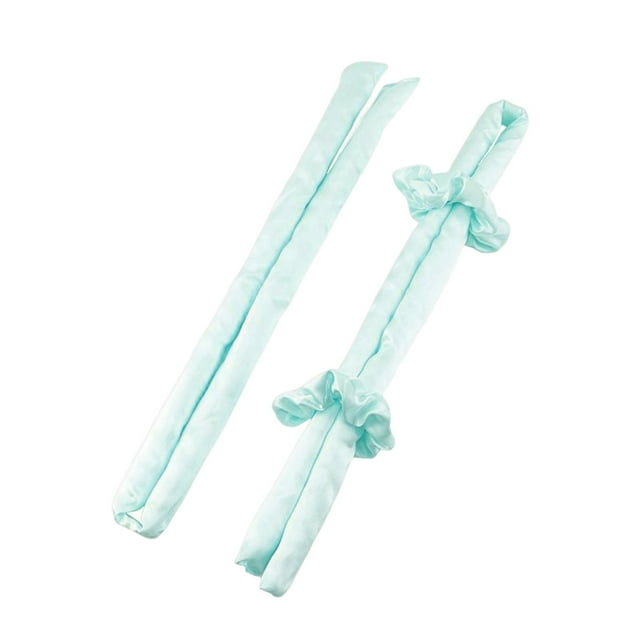 Diadema sin calor para mujer Shamjiam Scrunchie Verde Barras de curling