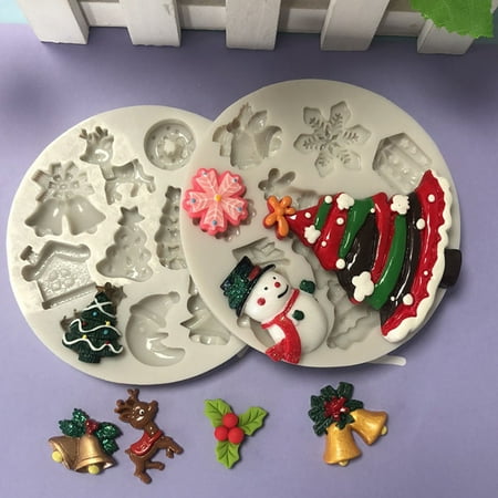 

Gwong Sugar Mold Xmas Themed Food Grade Silicone Add Atmosphere Candy Moulds Baking Tools