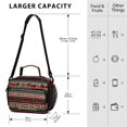 thumbnail image 4 of FORMRS Student Lunch Bag Insulated Reusable Cooler Box with Zipper Pockets, Tribal Geometric, 4 of 9