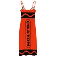 thumbnail image 6 of Orange Crayon Costume Sleeveless Dress women's evening dresses dress for women024 women's dresses luxury, 6 of 6