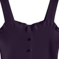 thumbnail image 5 of EnJoCho Girls Ribbed Knit Cam𝗂 Top Strap Button Front Spaghetti Strap Lettuce Fitted Sleeveless Crop Top for Kids Teens Blouse Girls Sleeveless Tank Top Holiday, 5 of 6