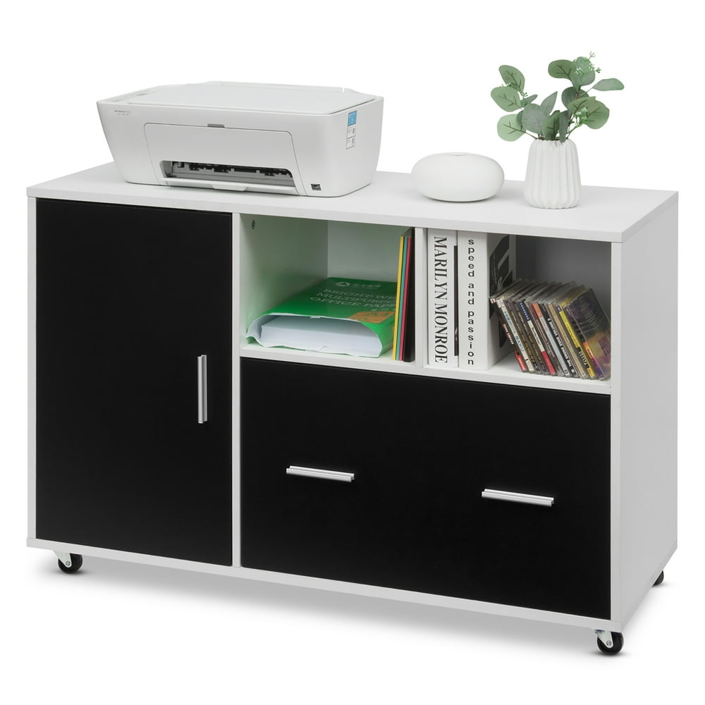 Costway Lateral File Mobile Storage Shelves Printer Stand Legal