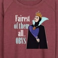 thumbnail image 3 of Disney Princess - Fairest of Them all Obvs - Women's Lightweight French Terry Long Sleeve Shirt, 3 of 5