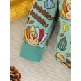 thumbnail image 5 of Wassery Infant Thanksgiving Clothes for Girls Boys Baby Sweatshirts Rompers Crew Neck Long Sleeve Turkey Letter Pumpkin Print Bodysuits 0-24M, 5 of 9