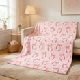 thumbnail image 4 of Ikohbadg Pink Bow Blanket Gift Cute Coquette Bow Throw Blankets for Women Girls Soft Cozy Pink Flannel Throw Blanket for Boys Girls Teens Bedroom Home Decor Blanket, Couch, Sofa, 30 x 40 Inch, 4 of 6
