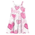 thumbnail image 4 of hengsof Girls Sleeveless Dress Fashion Printed Graphic Button Flowing Layered Casual Camisole Dress Summer Seaside Dress Suitable for 2-12 Years, 4 of 6