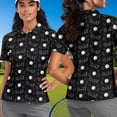 thumbnail image 4 of Aplkyhs Matching Couple Golf Shirts Moisture Wicking Funny Men Women Matching Couple Golf Shirts for Casual Wear Breathable Fabric Lapel Design Soft and Comfortable Black, 4 of 7