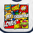 thumbnail image 4 of Inktastic My Grandma Loves Me Boys or Girls Baby Bib, 4 of 4