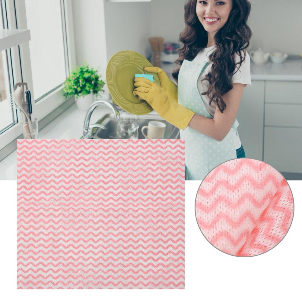 Mgaxyff Disposable Dish Cloth,80pcs Disposable Nonstick Oil Nonwoven