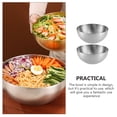 thumbnail image 4 of Shisuyan 2 Pcs Bol de Rangement pour Riz en Acier Inoxydable Bol à Manger Bol à Salade Bol à Nouilles Bol à Légumes, 4 of 9