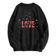 thumbnail image 2 of Xixinqiwan Women Valentines Day Hooded Sweatshirt,Women Happy Valentine's Day Shirts Tie Dye Crewneck Pullover Tops Valentines Gifts Women Tops, 2 of 4