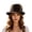 A-Brown166, variant on Unisex Fedora Hat Velvet Surface Feather Decor Stylish Cap Vintage Party Carnival Oktoberfest Holiday Headwear
