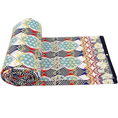 African Fabric 100% Cotton Kente Cloth by The Yard 6 Yards African Ankara Print Wax Fabric 1427