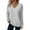 133#Gray, variant on Long Sleeve Shirts for Women V Neck Sweaters Fall Fashion Outfits 2025 Tunic Tops Lightweight Gray S