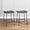 Grey, Leather, variant on DUHOME 24” Square Tufted Counter Bar Stools Set of 2, Breathable Faux Leather Upholstered Barstool with Footrest, Backless Stool for Kitchen Counter Island Bar, YellowishBrown