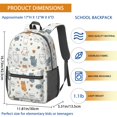thumbnail image 3 of Cat and Dog Paw Print White Pattern 17" Waterproof Oxford School Backpacks for Teens, S-Shape Padded Straps, for School, Travel, Hiking, Camping, 3 of 5