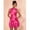 Pink-S, variant on Pink Floral Embroidered Ruffle Hem Mini Dress Sleeveless Fit & Flare