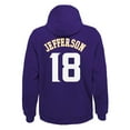 thumbnail image 3 of Youth Justin Jefferson Purple Minnesota Vikings Mainliner Player Name & Number Pullover Hoodie, 3 of 3