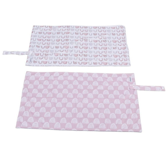 2PCS Baby Waterproof Bed Pad Washable Reusable Folding Portable Cute Bed Wetting Incontinence Cover