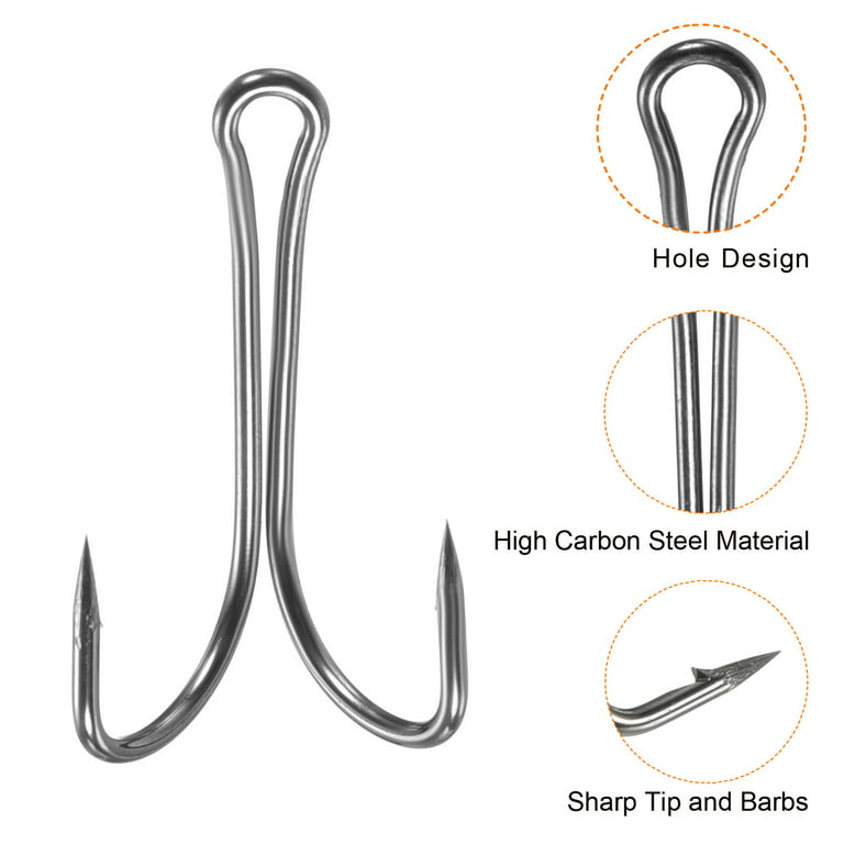 fishing hooks Quality Carbon Steel Fishing Hooks Crank Sharp Hook Fly Tying  Double Hook For Bass Lure Fishing Accessories 20pcs/lot