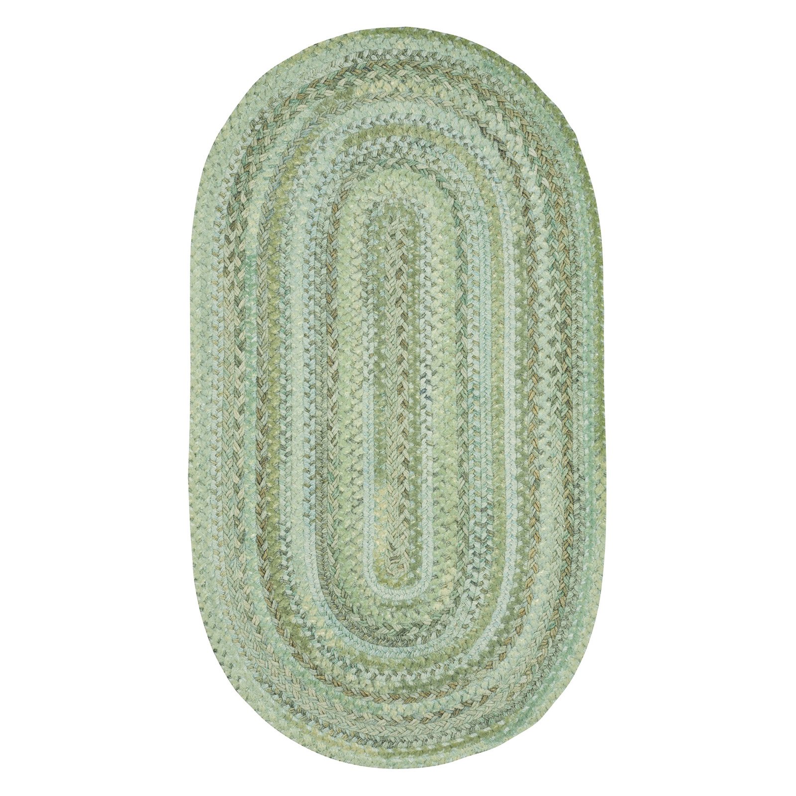 Capel Harborview Green 0036_220 Braided Rugs 24" X 8' Runner Cross