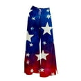 thumbnail image 4 of HEILAU Independence Day Pants for Women Casual Fashion Wide Leg Slit Trousers Patriotic Pants, 4 of 4