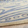 thumbnail image 3 of Safavieh Courtyard Crystal Floral Indoor/Outdoor Area Rug, Natural/Blue, 5'3" x 5'3" Round, 3 of 8