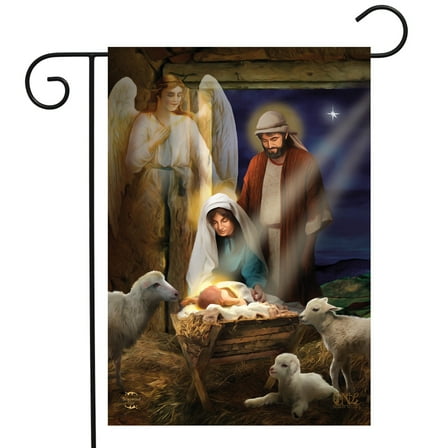 Briarwood Lane Holy Nativity Christmas Garden Flag