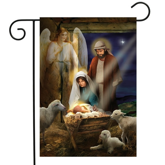 Briarwood Lane Holy Nativity Christmas Garden Flag