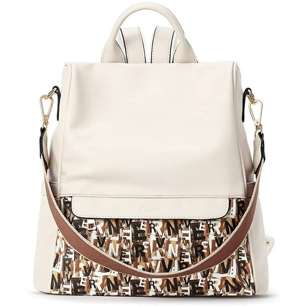 Cream backpack cheap purse
