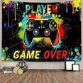 thumbnail image 3 of Game Tapestry Wall Decor, Colorful Gamepad Tapestry Wall Hanging for Teen Boys Men Bedroom Gaming Room,Cool Gaming Tapestry for Gamer Poster Blanket College Dorm Home Decor 70X60IN, 3 of 4