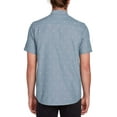 thumbnail image 2 of Volcom Men's Archive Mark Short Sleeve Button Down Woven Shirt, Stormy Blue, Small, 2 of 3