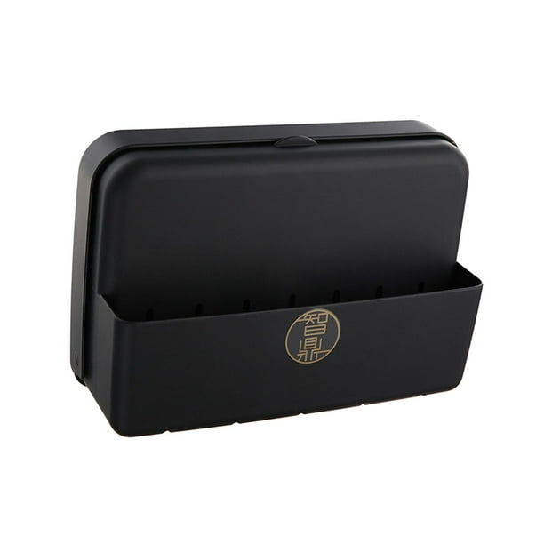 Caja de pesca lateral, práctica, desmontable, universal, reutilizable, para aparejos de pesca. Negro