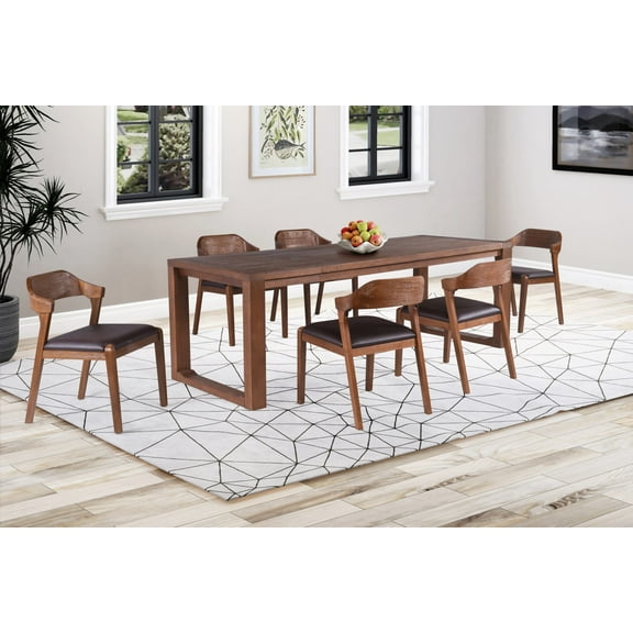 Boraam Rasmus 7pc Dining Set - Chestnut Wire-Brush Finish