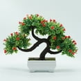 thumbnail image 5 of Artificial Flower Tree Plant Potted Bonsai Wedding Party Desktop Furniture Decor Purple Plastic, 5 of 8