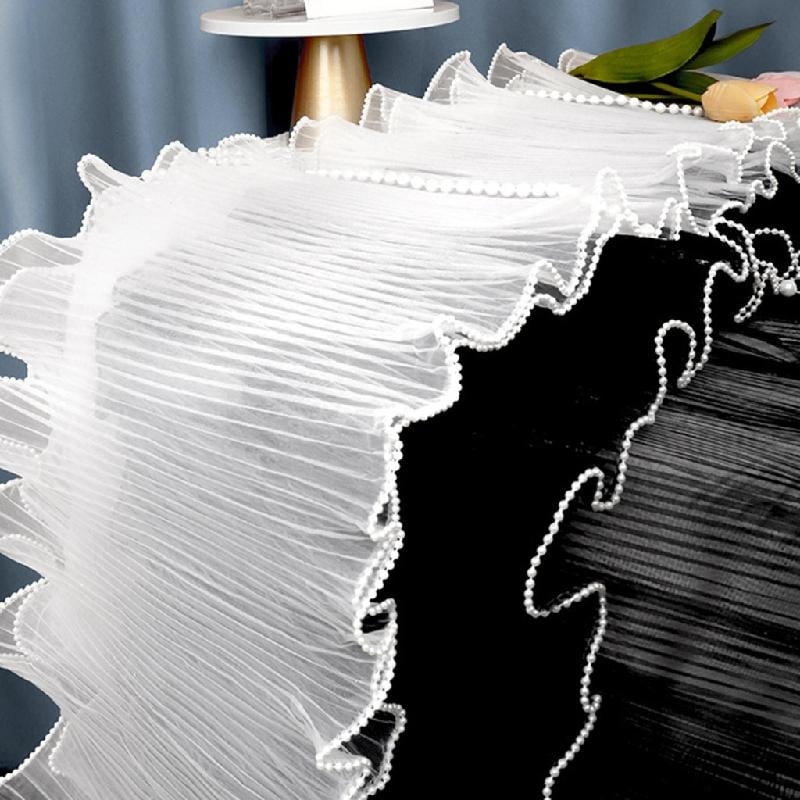 ZPAQI 6 Sheets Pearl Edges Flower Bouquet Paper Wedding Floral Wrapping Mesh Yarn