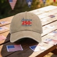 thumbnail image 6 of mgoYE 250th Anniversary Gifts for Women Hat United States 250th Anniversary Hat, USA Baseball Cap 1776-2026 American Eagles Hat Patriotic Embroidered Hats for Men Women(Khaki,A), 6 of 6