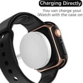 thumbnail image 3 of (2 Pack) Compatible with Apple Watch Case 41mm, Built-in Tempered Glass Screen Protector, Ultra-Thin Bumper Case Compatible for iWatch Series 7, Black, 3 of 5