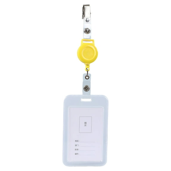 Retractable Work Card Holder- Smooth Surface, Waterproof, Integrated Design, Easy-to-pull Buckle, School Supplies