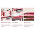 thumbnail image 6 of Happydeer Height Adjustable Desk and Chair Set with Storage Drawer, Study Desk with Book Stand and Ergonomic Design (Pink), 6 of 8