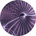 thumbnail image 1 of Ahgly Company Indoor Round Patterned Dark Purple Area Rugs, 7' Round, 1 of 6