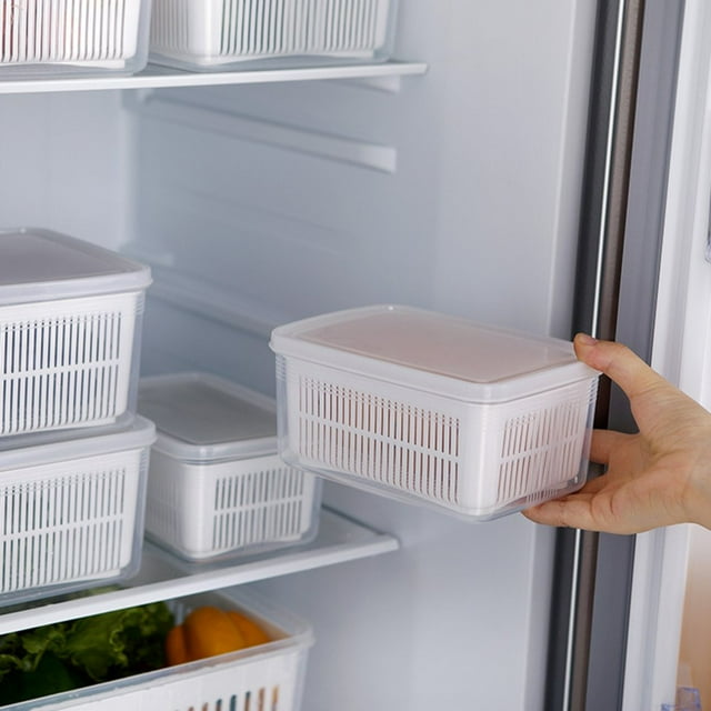 Boîte de Rangement avec Panier en Filet Ensemble de Conteneurs Alimentaires Empilables Économisant Votre Temps et Votre Argent